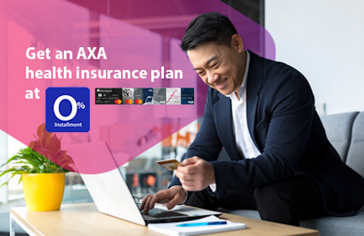 Get an AXA health insurance plan at 0% installment