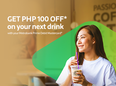 PHP 100 OFF​ at The Coffee Bean & Tea Leaf