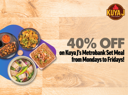 Get 40% OFF on Kuya J's Set Meal