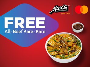 FREE Beef Kare-Kare at Max's restaurant