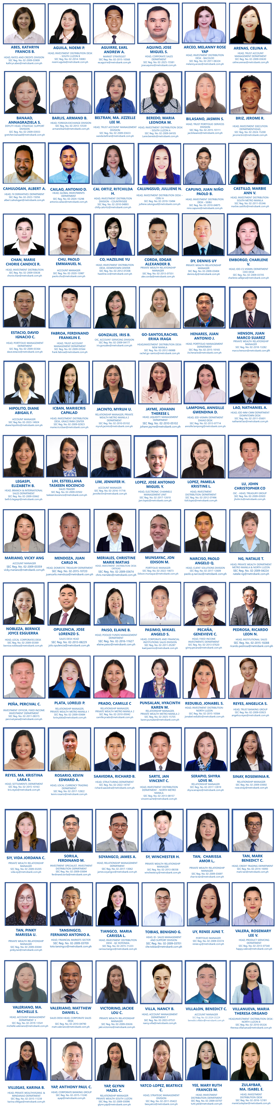 SEC licensed Senior Officers