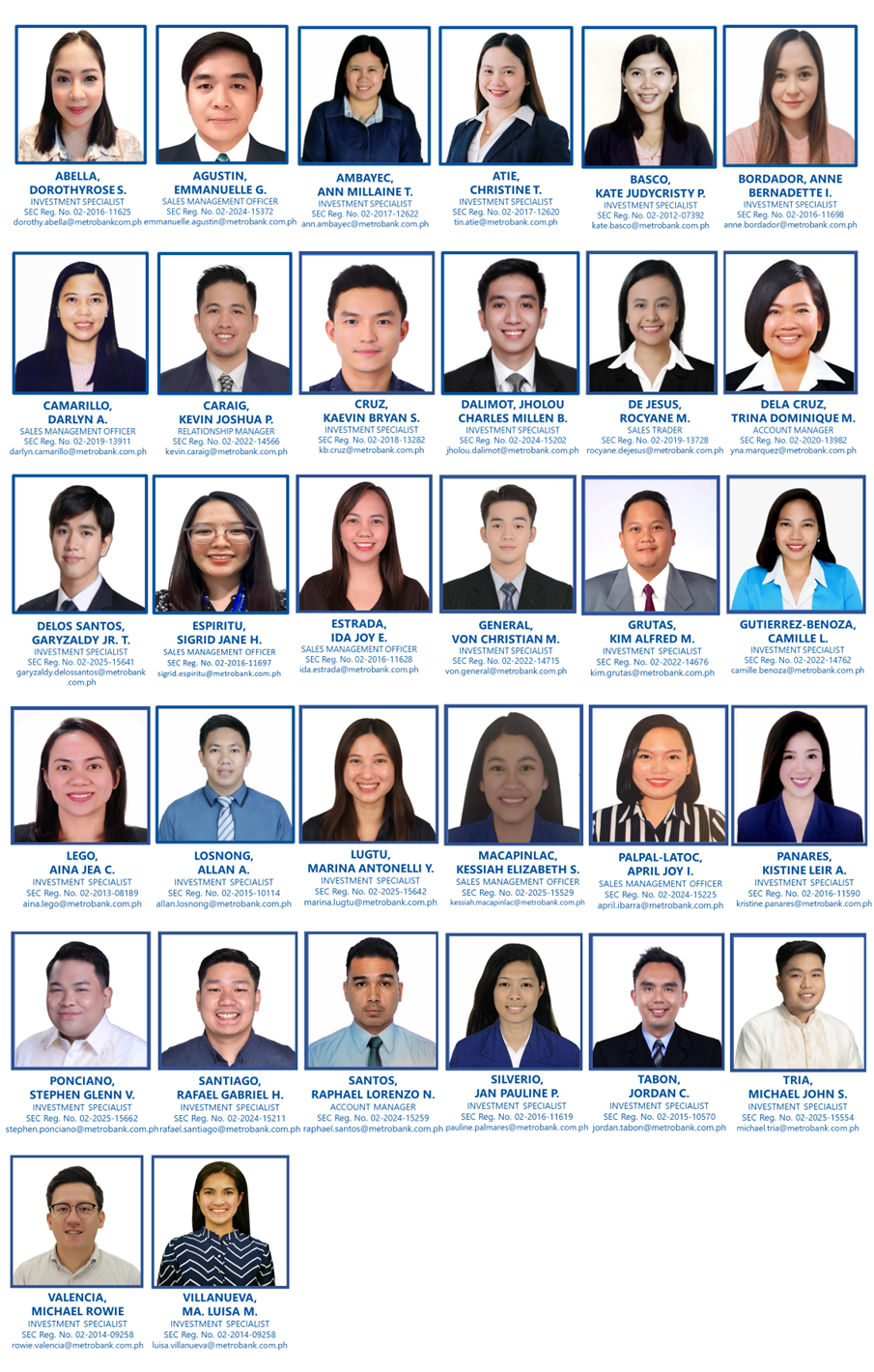 Luzon SEC licensed brokers and dealers